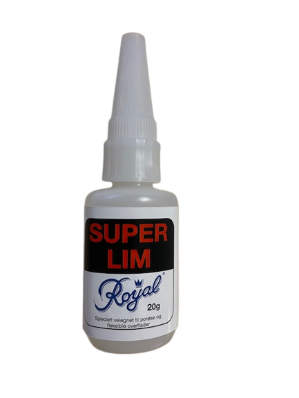 Royal (cyanoakrolat) superlim 20ml (flexibel). 25 pack.