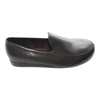 Closed brown slipper, bred (wide) form, (utforsäljning)