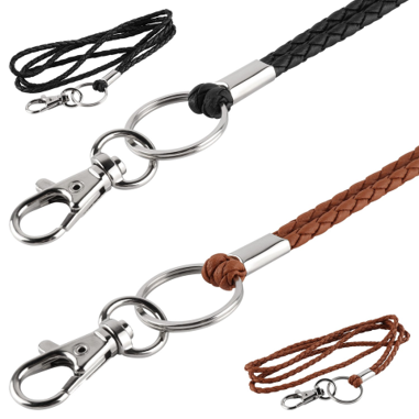 Keyhanger braided PU leather